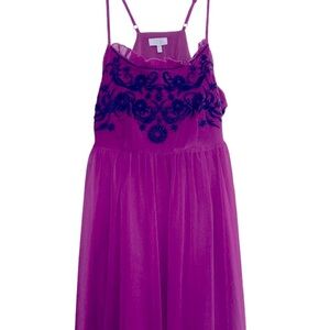 Tobi purple embroidered maxi dress size small new with tags